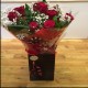 Red Rose aqua packed bouquet